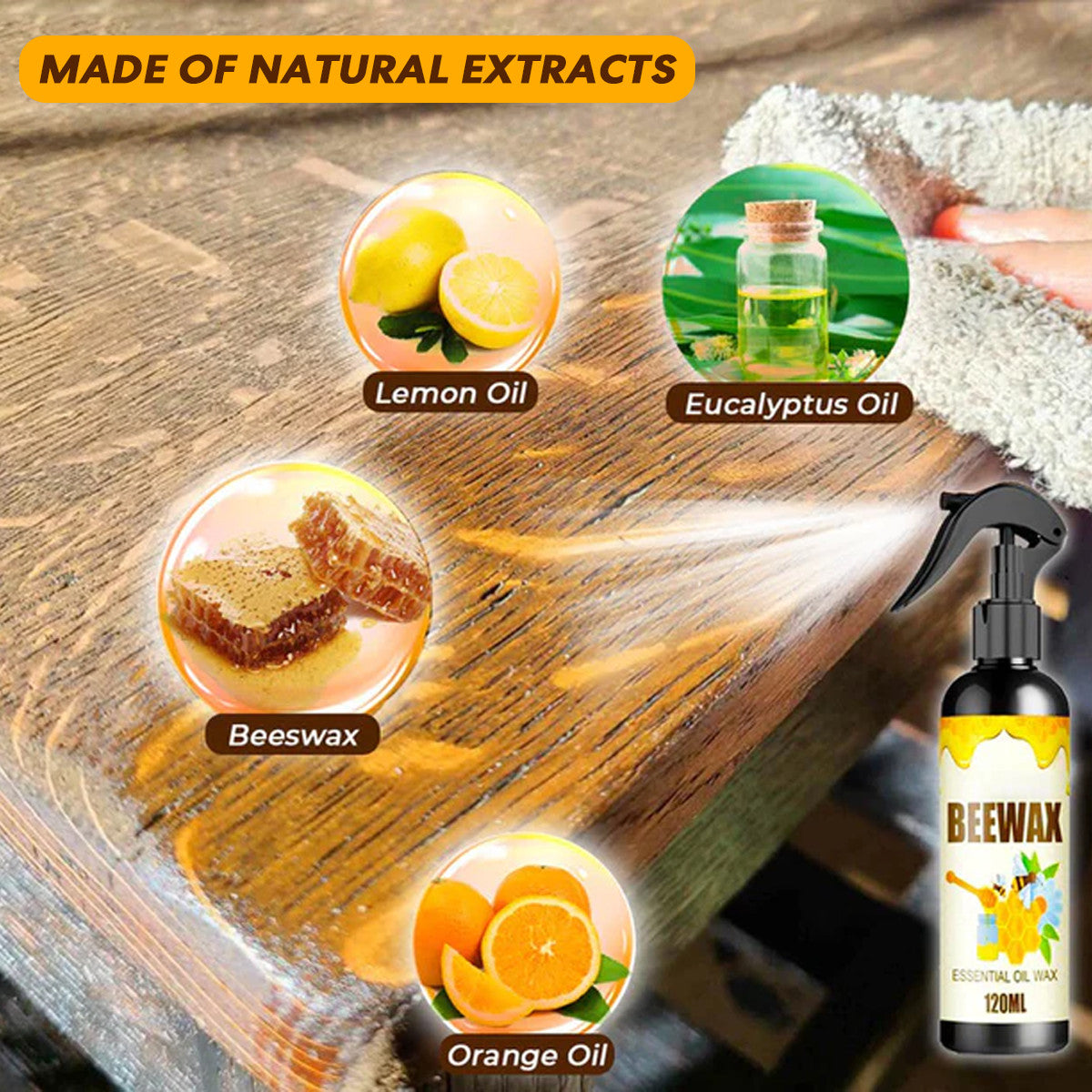 Natural Micro-Molecularized Beeswax Spray 🔥 Limited Stock – Order Now! 🔥